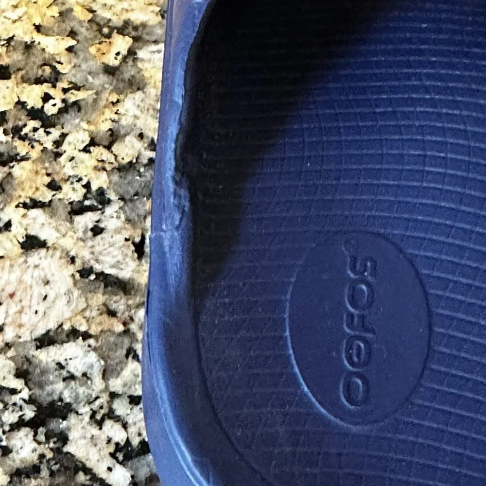 Oofos Sandals Women's 13 Men's 11 EU 44 Ooahh Recovery Slide Navy‎